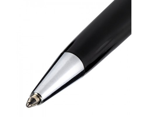 Ручка подарочная шариковая BRAUBERG Cayman Black, корп.черный, узел 1мм, линия 0,7мм,синяя,141410