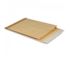 Конверт-пакет В4 объемный (250х353х40 мм), до 300 листов, крафт-бумага, отрывная полоса, 391157
