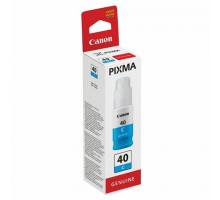 Чернила CANON (GI-40C) для СНПЧ Pixma G5040/G6040, голубые, ресурс 7700 страниц, оригинальные, 3400C001