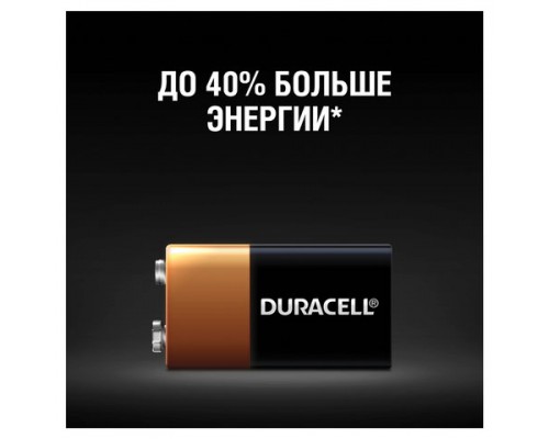 Батарейка DURACELL Basic 6LR61 (КРОНА), Alkaline, 1шт, блистер, 9В (шк6267)