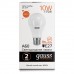 Лампа светодиодная GAUSS, 10(75)Вт, цоколь Е27, груша, теплый белый, 25000ч, LED A60-10W-3000-E27