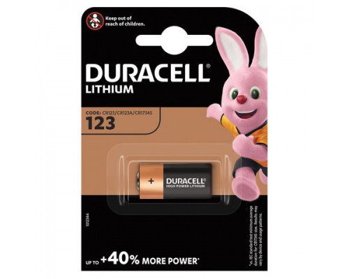 Батарейка DURACELL Ultra CR123, Lithium, 1шт, блистер, 3В (шк3106)