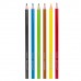 Карандаши цветные BRAUBERG PREMIUM, 6 цветов, пластиковые, трехгранные, грифель мягкий 3 мм, 181660