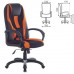 Кресло компьютерное BRABIX PREMIUM Rapid GM-102 , экокожа/ткань, черное/оранж.,532420