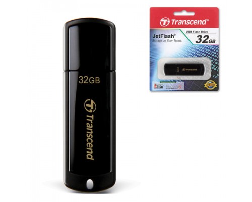 Флеш-диск 32GB TRANSCEND JetFlash 350 USB 2.0, черный, TS32GJF350