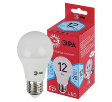 Лампа светодиодная ЭРА, 12(70)Вт, цоколь Е27, груша, нейтральный белый, 25000 ч, LED A60-12W-4000-E27, Б0049636