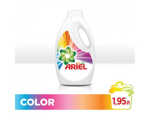 Средство для стирки жидкое автомат 1,95л ARIEL (Ариэль) Color, гель, ш/к 83372