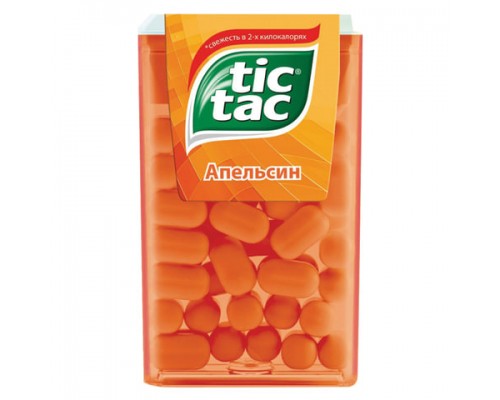 Драже TIC TAC (Тик Так) со вкусом апельсина, 16г, пластиковая баночка, ш/к 50025