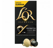 Кофе в алюминиевых капсулах L'OR "Espresso Ristretto" для кофемашин Nespresso, 10 порций, 4028609
