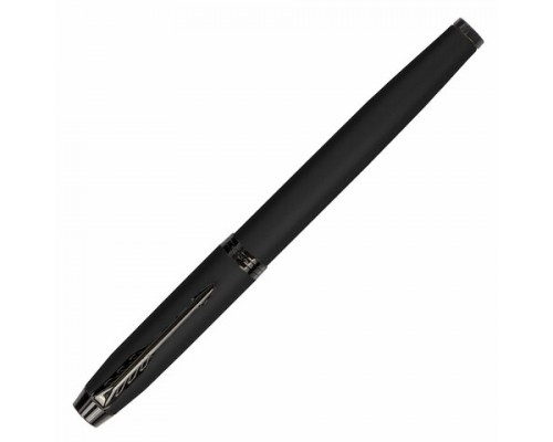 Ручка перьевая PARKER IM Achromatic Black BT, черный матовый, нержавеющая сталь, синяя, 2127741