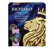 Чай RICHARD "Royal Thyme & Rosemary" черный с чабрецом и розмарином, 100 пакетиков по 2 г, 100647