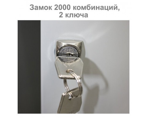 Шкаф (секция без стенки) металлический для одежды BRABIX LK 02-30, (в1830*ш300*г500мм), 291134
