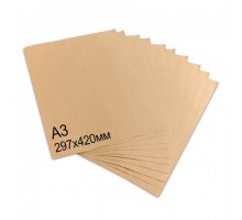 Крафт-бумага в листах А3, 297 х 420 мм, плотность 78 г/м2, 100 листов, Марка А (Коммунар), BRAUBERG, 440149