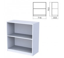 Шкаф (стеллаж) "Бюджет", 716х333х753 мм, 1 полка, серый, 402877-030