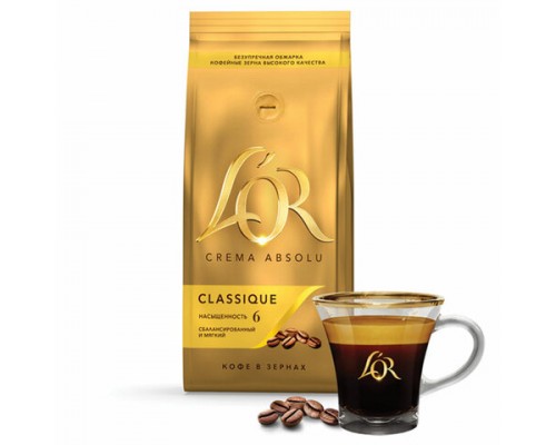 Кофе в зернах L’OR Crema Absolu Classique 1 кг, ш/к 78943