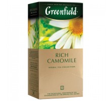 Чай GREENFIELD "Rich Camomile" травяной ромашковый, 25 пакетиков в конвертах по 1,5 г, 0432-10