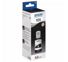 Чернила EPSON 105 (C13T00Q140) для СНПЧ L7160/L7180, черные пигментные, ОРИГИНАЛЬНЫЕ