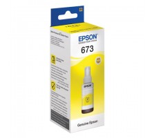 Чернила EPSON 673 (T6734) для СНПЧ Epson L800/L805/L810/L850/L1800, желтые, ОРИГИНАЛЬНЫЕ, C13T67344A/498