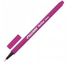 Ручка капиллярная (линер) BRAUBERG "Aero", РОЗОВАЯ, трехгранная, металлический наконечник, линия письма 0,4 мм, 142256