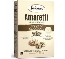 Печенье сахарное FALCONE Amaretti мягкие с шоколадом, 170 г, картонная упаковка, MC-00013543