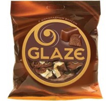 Конфеты шоколадные ГЛЭЙС с помадной начинкой из какао и сгущенного молока, 500 г, пакет, ВК274