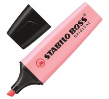 Текстовыделитель STABILO "Boss Pastel", РОЗОВЫЙ, линия 2-5 мм, 70/129