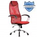 Кресло офисное МЕТТА BK-8CH, ткань-сетка, хром, красное, ш/к 80425