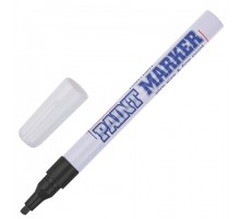 Маркер-краска лаковый (paint marker) MUNHWA "Slim", 2 мм, ЧЕРНЫЙ, нитро-основа, алюминиевый корпус, SPM-01
