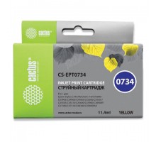 Картридж струйный CACTUS (CS-EPT0734) для EPSON Stylus С79/СХ3900/4900/5900/7300, желтый