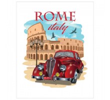 Картина по номерам 40х50 см, ОСТРОВ СОКРОВИЩ "Все дороги ведут в Рим", на подрамнике, акрил, кисти, 663344