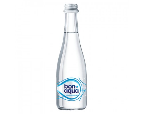 Вода негазированная питьевая BONAQUA (БонАква) 0,33л, стеклянная бутылка, ш/к 18822