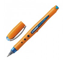 Ручка-роллер STABILO "Worker", СИНЯЯ, оранжевый корпус "soft-touch", узел 0,7 мм, линия письма 0,5 мм, 2018/41
