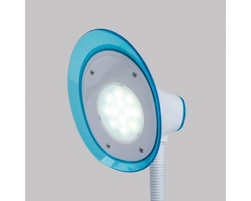 Настольная лампа светильник SONNEN OU-608, на подставке, светодиодная, 5 Вт, белый/синий, 236669