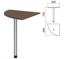 Стол приставной угловой "Канц", 600х600х750 мм, цвет венге (КОМПЛЕКТ)