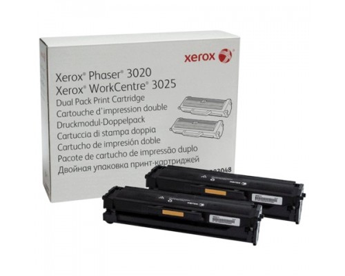 Картридж лазерный XEROX (106R03048) Phaser 3020/WC3025, ориг., ресурс 1500 стр. КОМПЛЕКТ 2шт