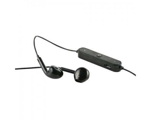 Наушники с микрофоном (гарнитура) RED LINE BHS-01, Bluetooth, беспроводные, черные, 13644