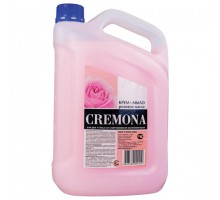 Мыло-крем жидкое 5 л КРЕМОНА "Розовое масло", ПРЕМИУМ, перламутровое, из натуральных компонентов, 102219