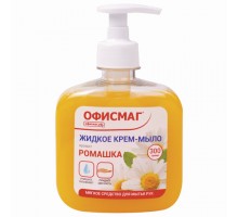 Мыло-крем жидкое 300 г ОФИСМАГ, "Ромашка", дозатор, 606783