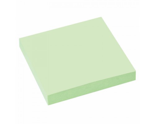 Блок самоклеящийся (стикеры) STAFF 76х76мм, 100 листов, зеленый, 126498