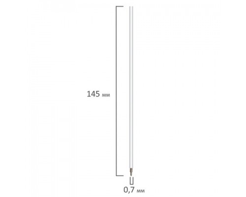 Стержень шариковый масляный BRAUBERG 145мм, СИНИЙ, игольчатый узел 0,7мм, линия 0,3мм, 170213