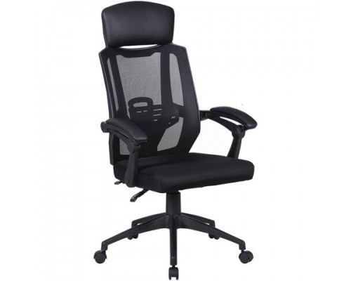 Кресло офисное BRABIX Nexus ER-401, с подголовником, черное, 531835