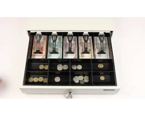Ящик денежный для кассира Меркурий 100 БОЛЬШОЙ, 432х428х88мм, отделений для монет - 8, для купюр - 5