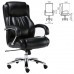 Кресло офисное BRABIX PREMIUM Status HD-003, НАГРУЗКА до 250 кг,рециклир. кожа, хром, черное, 531821