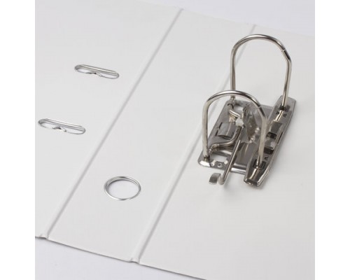 Папка-регистратор BRAUBERG с двухсторонним покрытием из ПВХ, 70 мм, белая, 222651