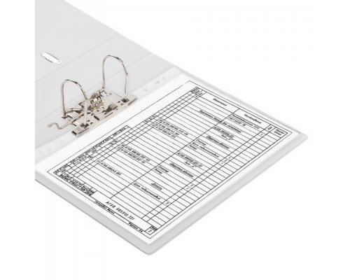 Папка-регистратор BRAUBERG с двухсторонним покрытием из ПВХ, 70 мм, белая, 222651