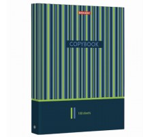 Тетрадь на кольцах БОЛЬШАЯ А4 (225х300 мм), 100 листов, твердый картон, клетка, BRAUBERG, Полосы, 403273