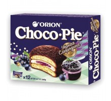 Печенье ORION "Choco Pie Black Currant" темный шоколад с черной смородиной, 360 г (12 штук х 30 г), О0000013002