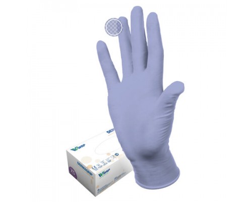 Перчатки нитриловые смотровые, 90 пар(180шт), повыш. чувств-ть, р. XL(оч. большой), DERMAGRIP Ultra