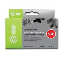 Картридж струйный CACTUS (CS-PGI520BK) для CANON Pixma MP540/630/980, черный