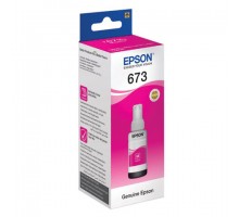 Чернила EPSON 673 (T6733) для СНПЧ Epson L800/L805/L810/L850/L1800, пурпурные, ОРИГИНАЛЬНЫЕ, C13T67334A/398